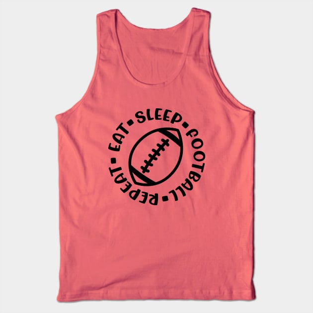 Eat Sleep Football Repeat Boys Cute Funny Tank Top by GlimmerDesigns